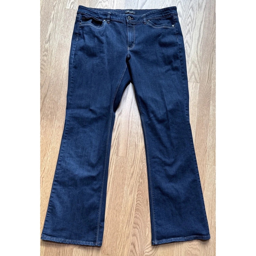 White House Black Market Jeans Contour Boot Cut Women's 16R Dark Wash Blue